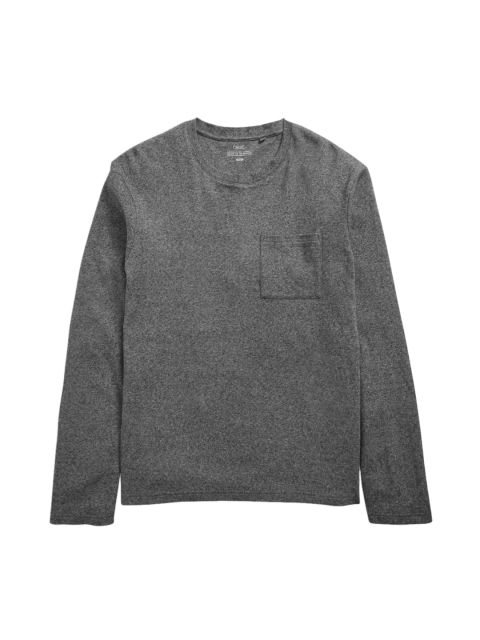 

next Men Grey Solid Round Neck T-shirt