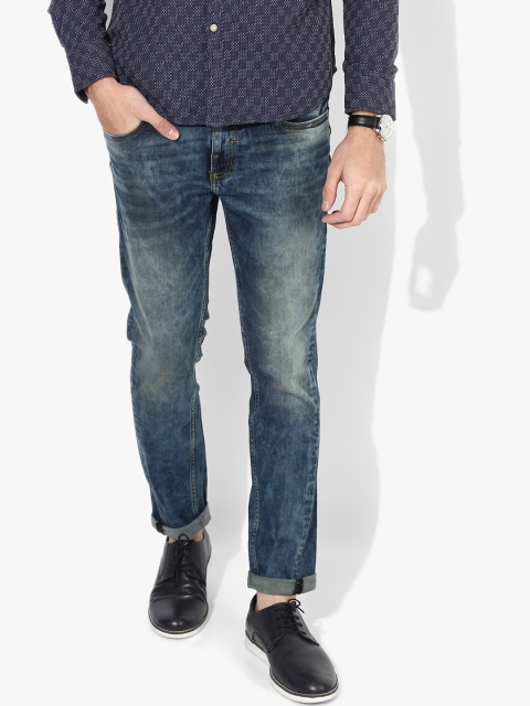 

Ed Hardy Men Blue Regular Fit Mid-Rise Clean Look Stretchable Jeans