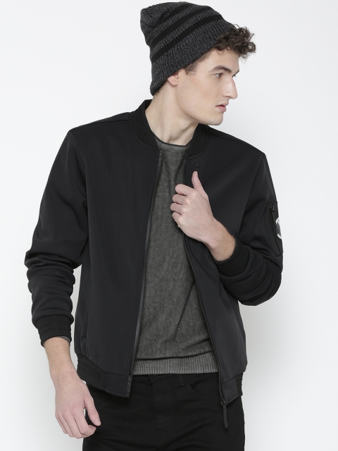 

Ed Hardy Men Black Solid Bomber Jacket