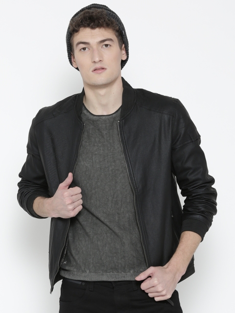 

Ed Hardy Men Black Solid Bomber Jacket