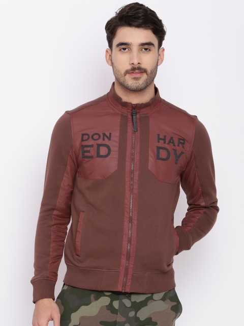 

Ed Hardy Men Brown Printed Sweatshirt