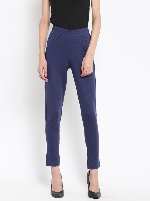 

Biba Women Navy Knitted Churidar, Na
