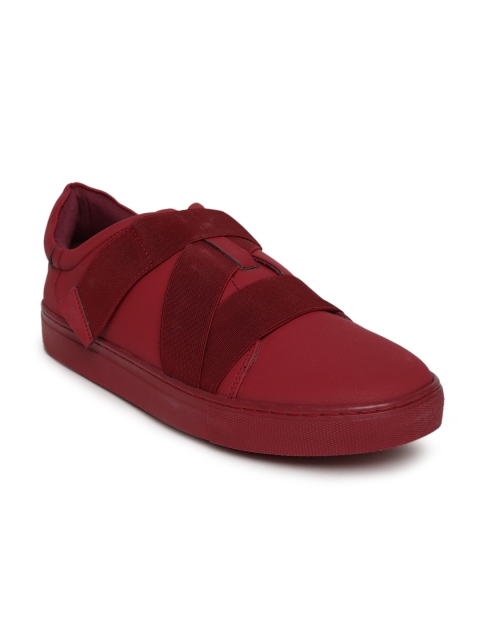 

North Star Men Brick Red Solid Sneakers