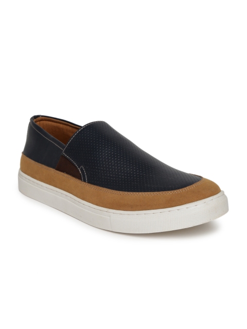 

North Star Men Navy Blue Perforated Slip-On Sneakers