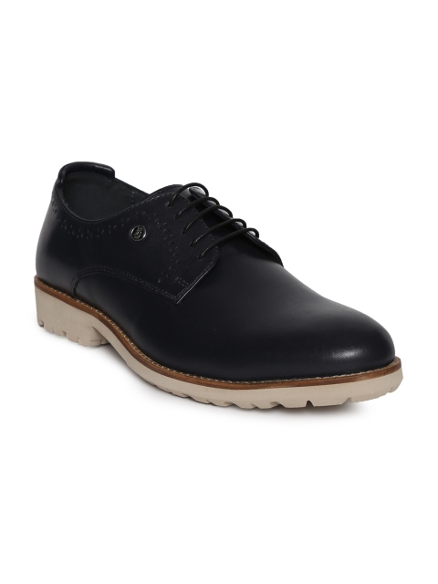 

Hush Puppies Men Blue Leather Semiformal Derbys