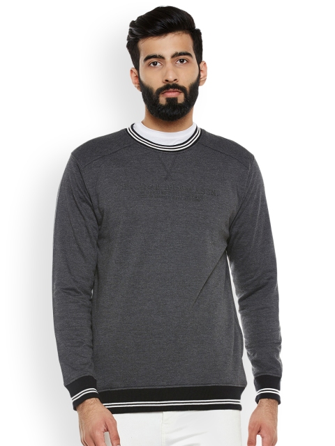 

Duke Men Charcoal Grey Self-Design Sweatshirt