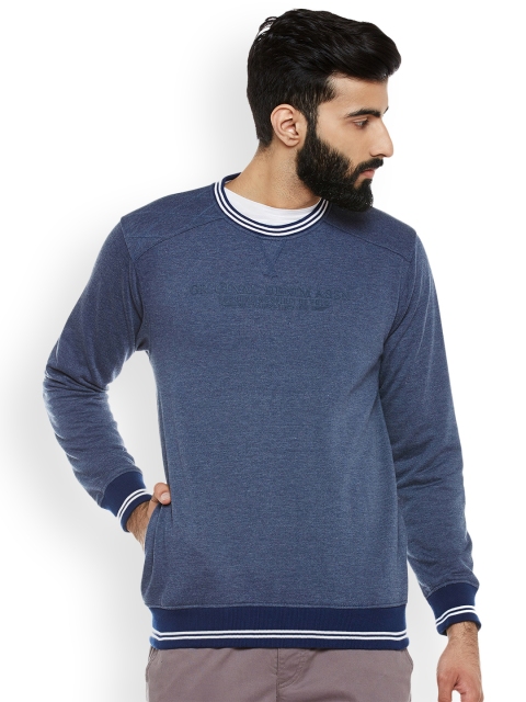 

Duke Men Navy Blue Solid Sweatshirt
