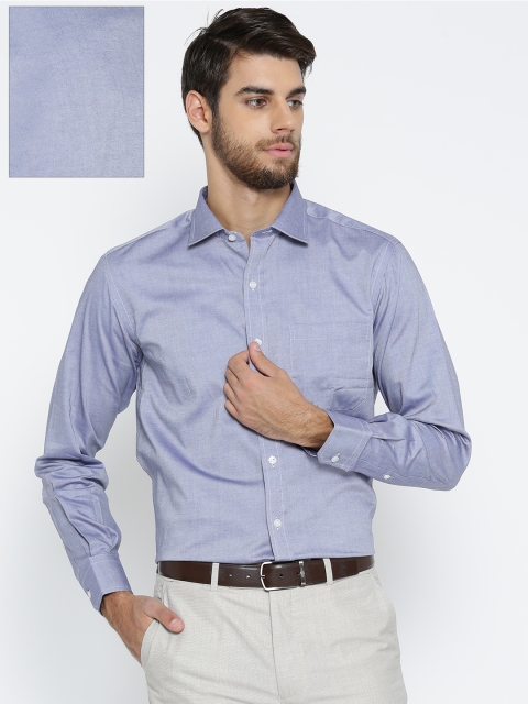 

Wills Lifestyle Men Blue Regular Fit Solid Formal Shirt
