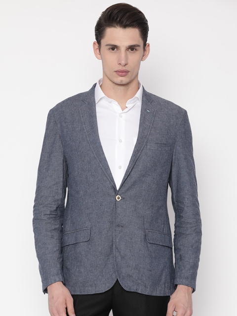 

Park Avenue Blue Single-Breasted Casual Blazer