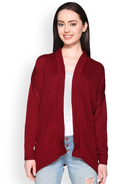 

Club York Maroon Open Front Shrug