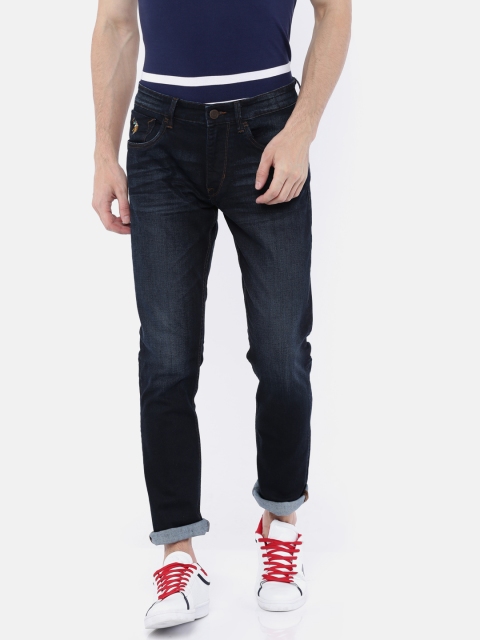 

U.S. Polo Assn. Denim Co. Men Blue Slim Fit Mid-Rise Clean Look Stretchable Jeans