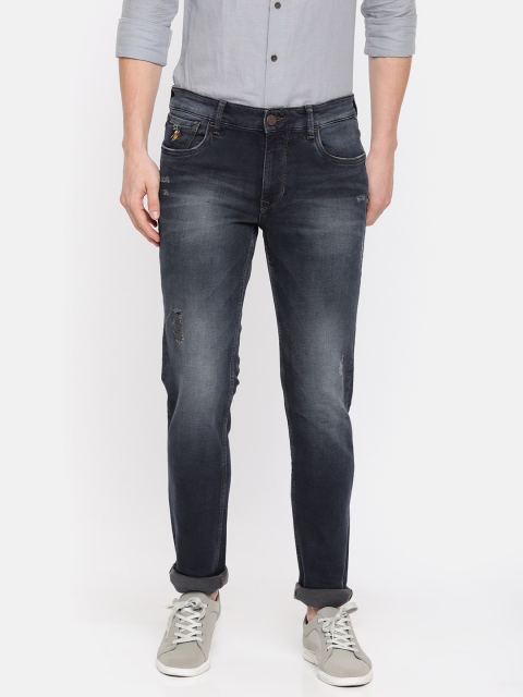 

U.S. Polo Assn. Denim Co. Men Blue Brandon Slim Tapered Fit Mid-Rise Jeans