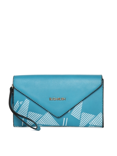 

Sugarush Blue Printed Clutch