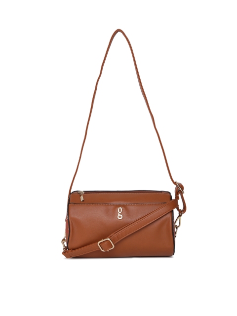 

Global Desi Brown Solid Sling Bag