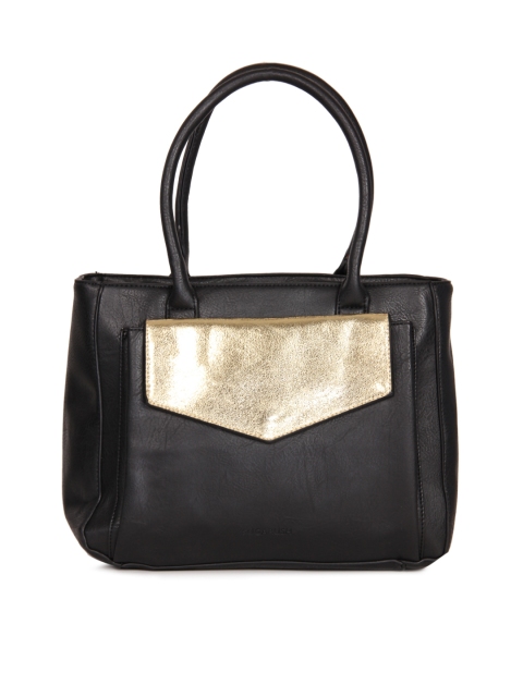 

Sugarush Black & Gold-Toned Colourblocked Shoulder Bag