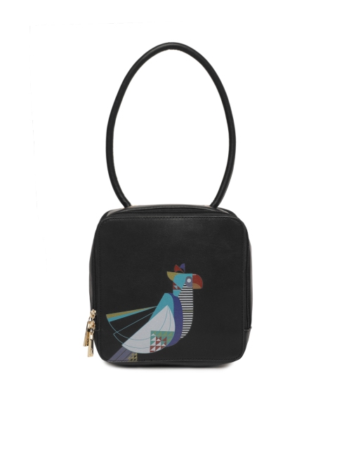 

Global Desi Black Printed Shoulder Bag