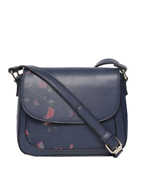 

Global Desi Navy Blue Printed Sling Bag