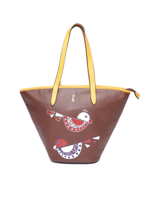

Global Desi Brown Printed Shoulder Bag