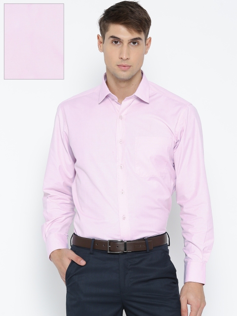 

John Players Men Pink Solid Formal Shirt