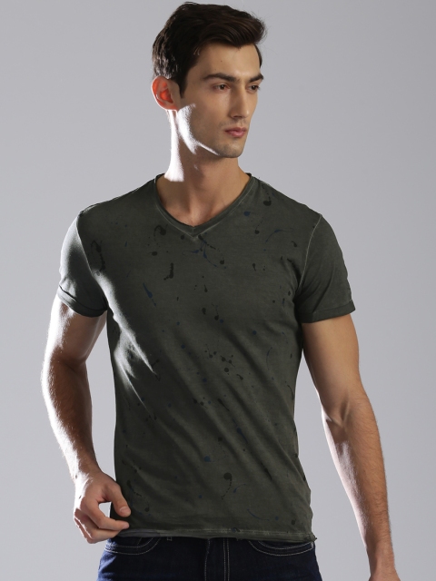 

GAS Men White LEIK Printed Round Neck T-shirt