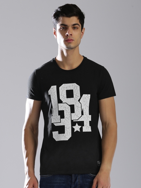 

GAS Men Blue Printed Round Neck T-shirt