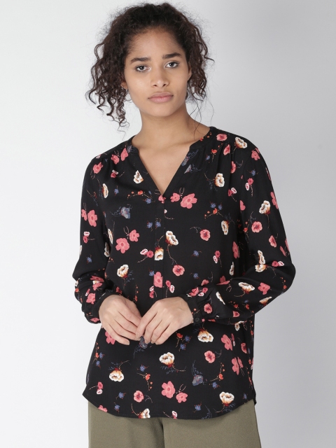 

Tommy Hilfiger Women Black Printed Shirt Style Top