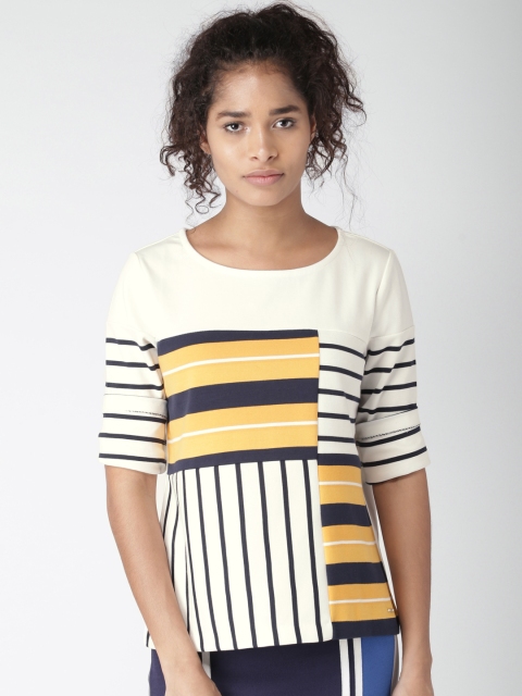 

Tommy Hilfiger Women Off-White Striped Top