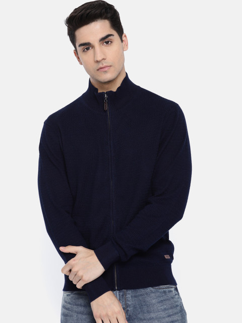 

U.S. Polo Assn. Men Navy Blue Solid Pullover