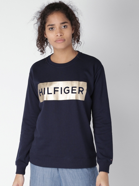 

Tommy Hilfiger Women Navy Solid Sweatshirt, Navy blue