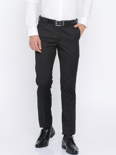 

U.S. Polo Assn. Tailored Men Black Slim Fit Solid Formal Trousers
