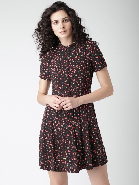 

Tommy Hilfiger Women Black Printed Shirt Dress