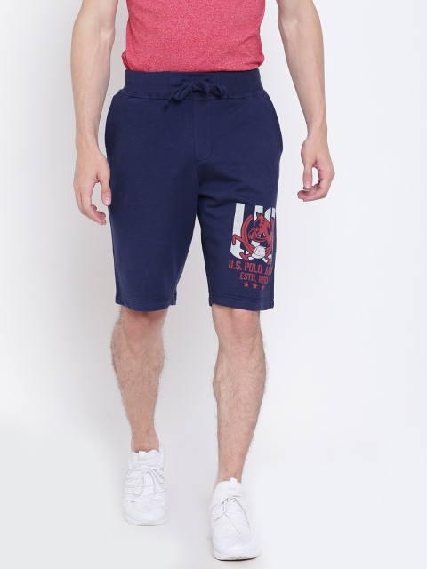 

U.S. Polo Assn. Denim Co. Men Navy Blue Solid Shorts