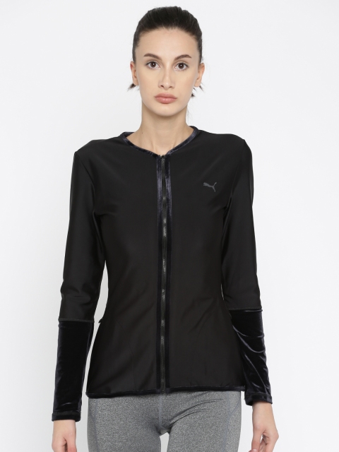 

Puma Women Black Explosive Velvet Sporty Jacket