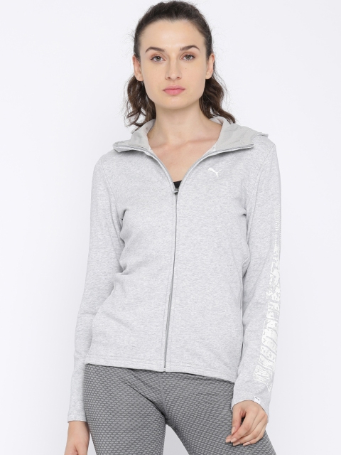 

Puma Women Grey Melange Solid Sporty Jacket