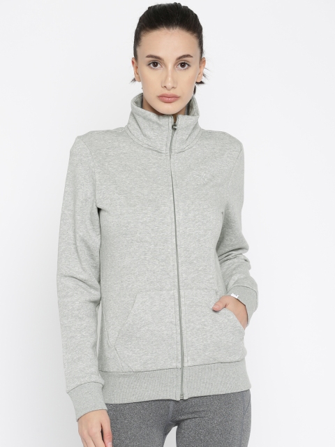 

Puma Women Grey Solid ESS FZ FL W Sporty Jacket