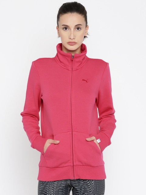 

Puma Women Pink Solid ESS FZ Sweatshirt
