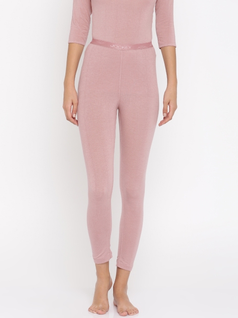 

Jockey Women Pink Thermal Leggings