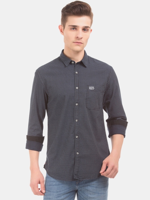 

U.S. Polo Assn. Denim Co. Men Black Regular Fit Printed Casual Shirt