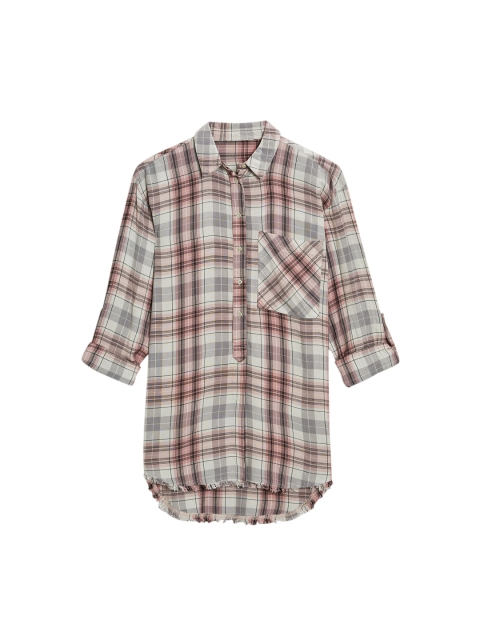 

next Women Multicoloured Regular Fit Checked Casual Shirt, Multi