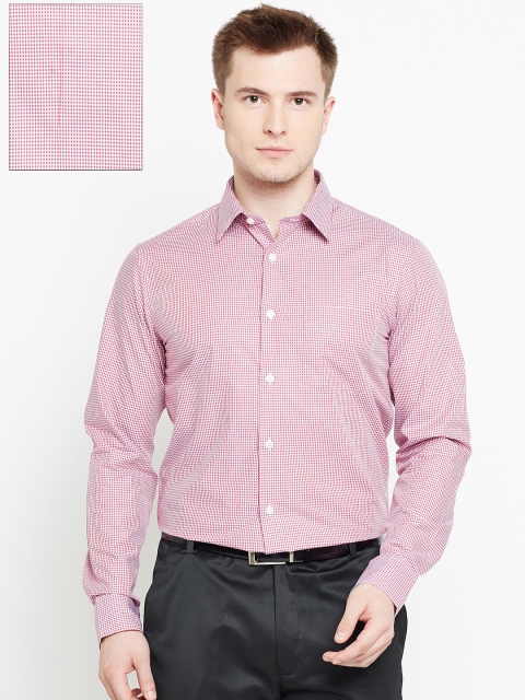

U.S. Polo Assn. Tailored Men Red & White Tailored Fit Checked Formal Shirt