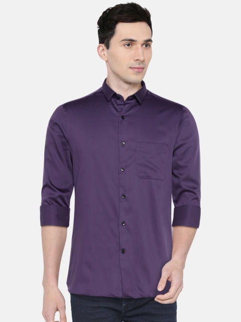 

U.S. Polo Assn. Tailored Men Purple Tailored Fit Solid Formal Shirt