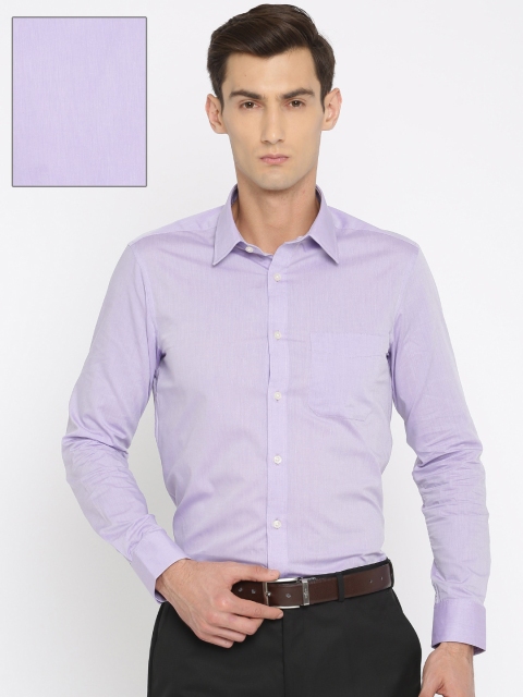 

U.S. Polo Assn. Tailored Men Lavender Tailored Fit Solid Formal Shirt