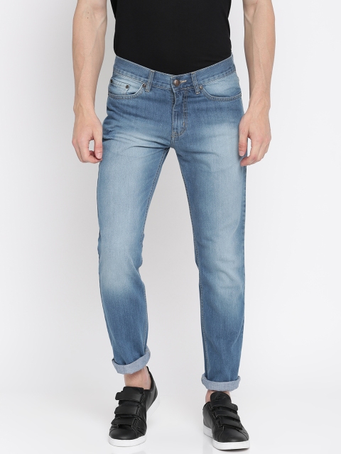 

American Crew Men Blue Regular Fit Mid-Rise Clean Look Jeans