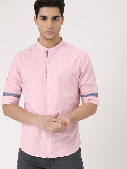 

United Colors of Benetton Men Pink Slim Fit Solid Casual Shirt
