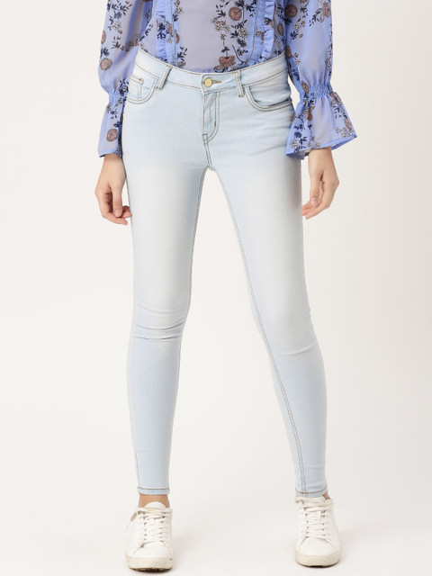 

DressBerry Women Blue Skinny Fit Mid-Rise Clean Look Stretchable Jeans