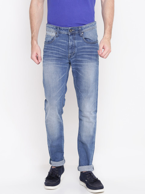 

United Colors of Benetton Men Blue Skinny Fit Mid-Rise Clean Look Stretchable Jeans