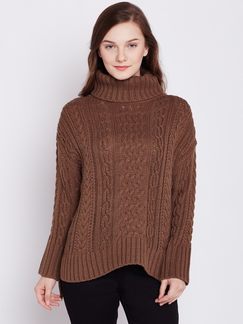 

COVER STORY Women Brown Solid Pullover