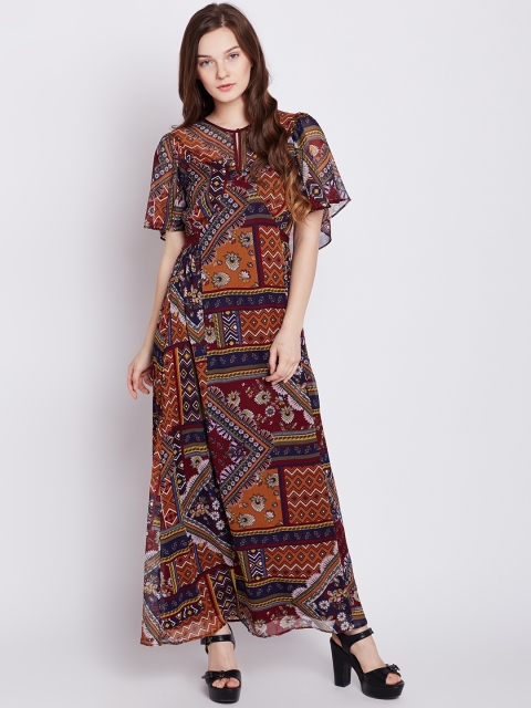 

COVER STORY Women Brown Printed Maxi Dress