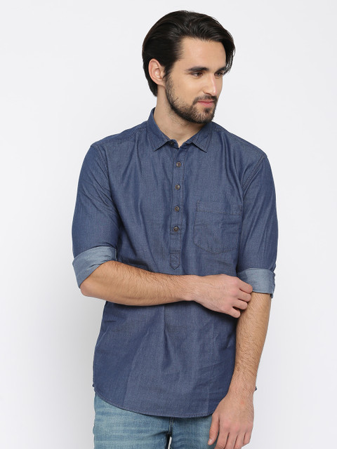 

Nature Casuals Men Blue Denim Slim Fit Kurta