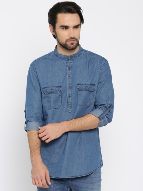 

Nature Casuals Men Blue Denim Slim Fit Kurta